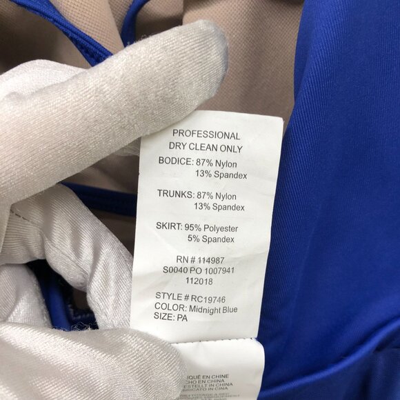 Revolution Dancewear Midnight Blue Dance Costume Leotard Dress Womens PA Adult - Picture 9 of 11